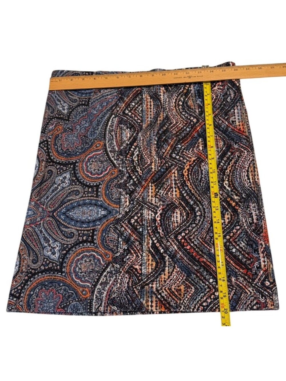 J Jill Paisley Pull On Straight Pencil Skirt Size Medium - Picture 7 of 7
